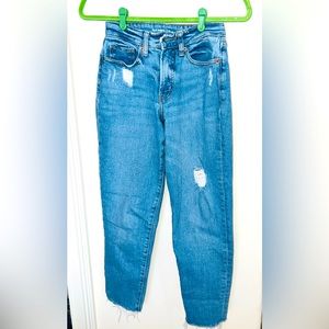 Curvy straight leg high rise/ high waist